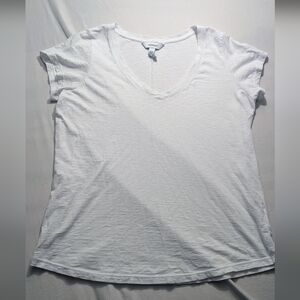 SPANX Classic V-Neck Short Sleeve Tee - White